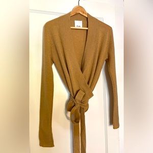Allude wool and cashmere wrap sweater. Medium weight.